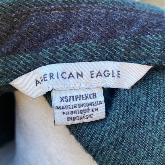 𝅺american Eagle Flannel Button Down Top size XS - Picture 9 of 9